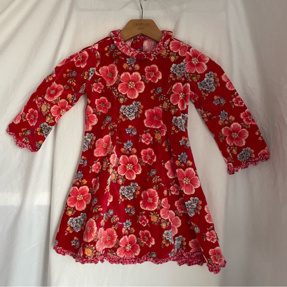 Beautiful Room Seven Red Holiday Dress Size 104 (4/5 T)